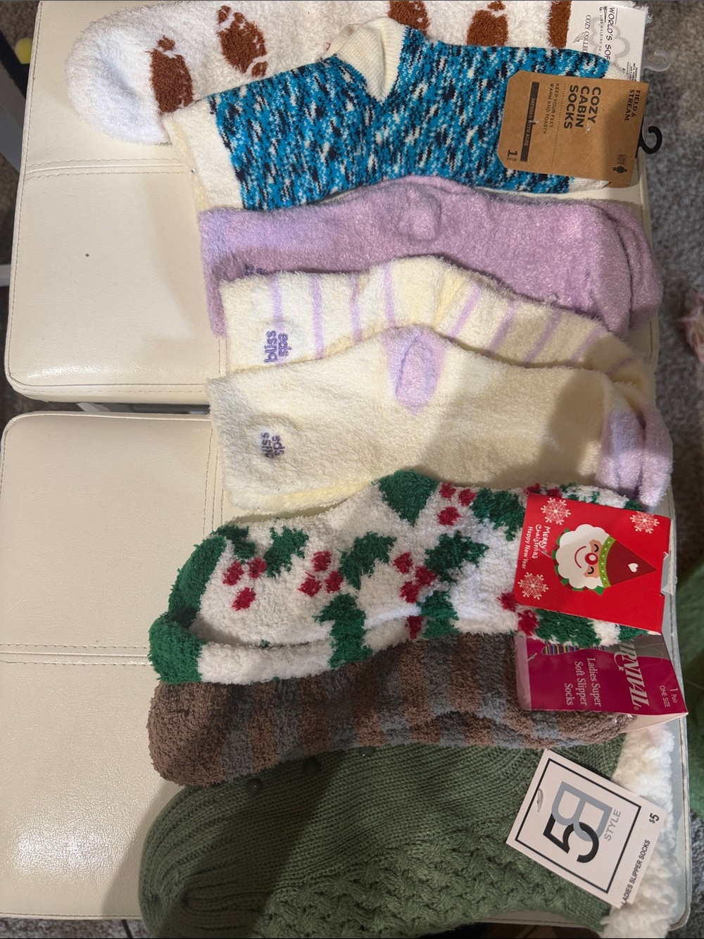 Assorted Cozy Fuzzy Socks Pack - Multicolor YOU GET THEM ALL!!